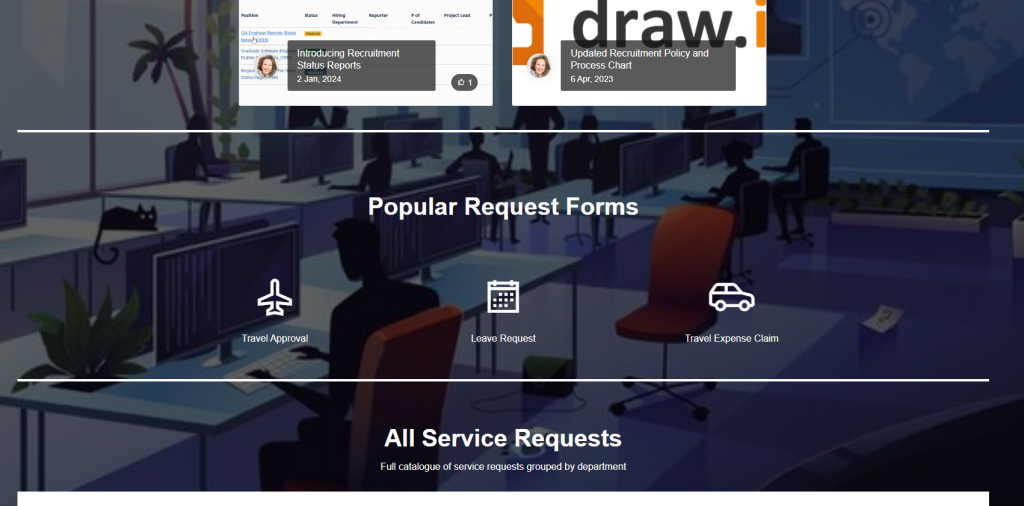 employee service desk JSM