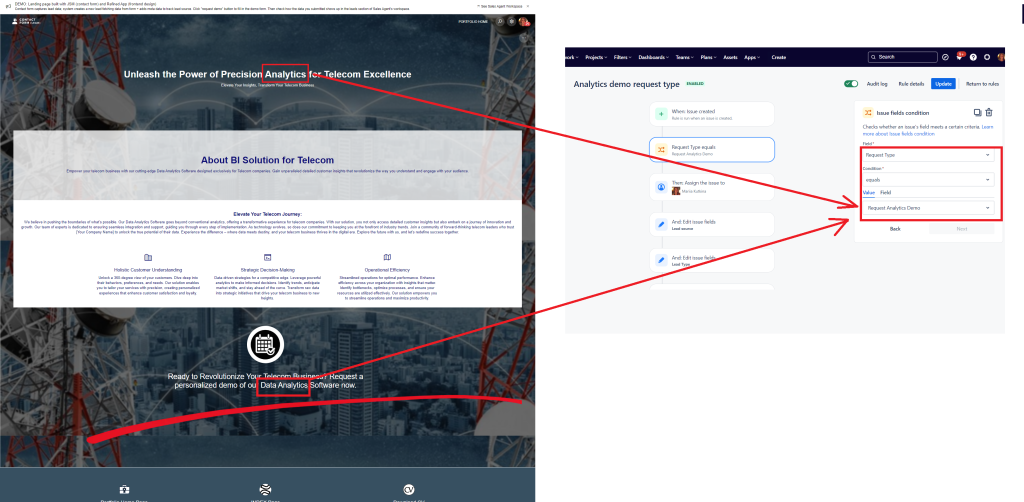 Lead & Request Intake via JSM Portal