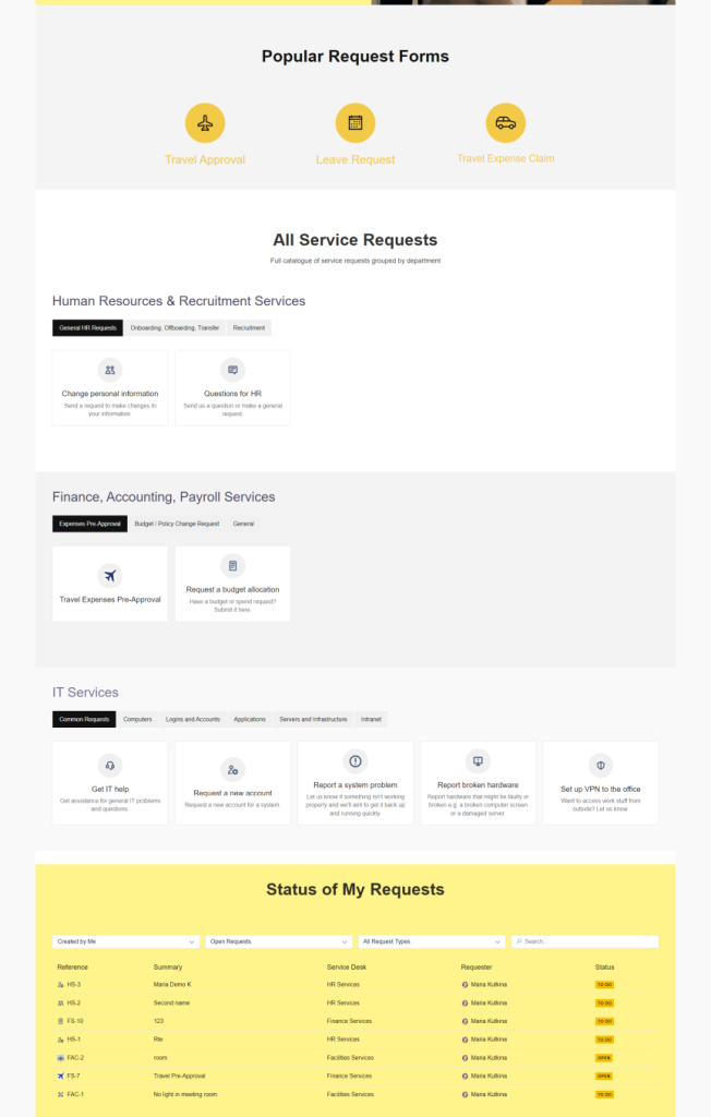 Employee Service Desk with JSM Atlassian and Refined Site