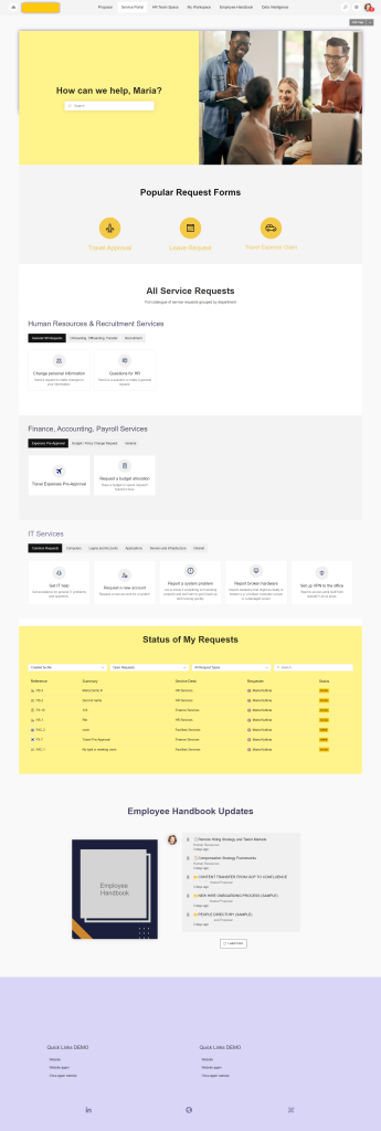Employee Service Desk with JSM Atlassian Design Example