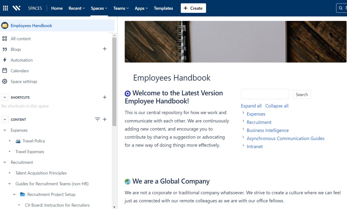 Atlassian Confluence Employee Handbook