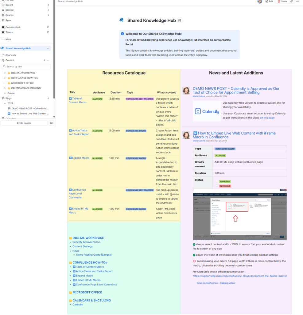 Knowledge management with centralized Learning and Development Hub on Atlassian Platform