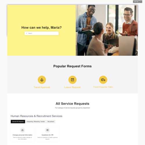 Employee Service Desk with JSM Atlassian Design Example